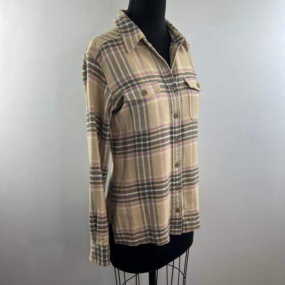PATAGONIA Fjord Flannel Shirt Top Button-Down Long Sleeves Pockets Size 2 - Picture 5 of 12